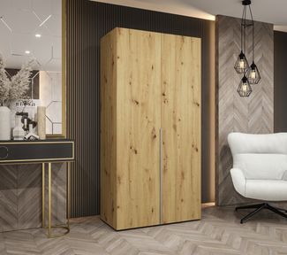 ABIKS MÖBEL Drehtürenschrank ALICANTE 1 Schlafzimmerschrank mit Kleiderstange und Regalen