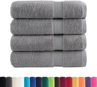 vidaXL Premium-Handtücher SOLUND 4 Stk. Grau 50x100 cm 600 g/m² 137306