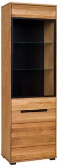 Vitrine Luisa / Lola , Echtholz, Holzwerkstoff , Holzfarben , 63 x 197 x 41 cm