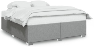 vidaXL Bettgestell ohne Matratze Hellgrau 180x200 cm Stoff 3284492