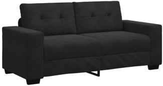 vidaXL Zweisitzer-Sofa Schwarz 140 cm Samt 4105127