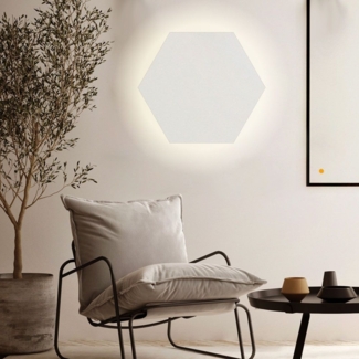 s.luce Hive indirekte LED Wandleuchte Weiß Ø 55cm