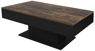 ML-DESIGN Couchtisch Beistelltisch mit 2 Staufächern unter Schiebeplatte Truhefunktion, Wohnzimmertisch 2 Stauräume Sofatisch mit aufziehbare Tischplatte