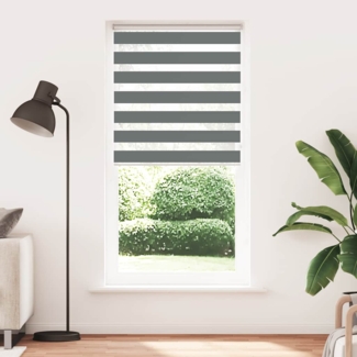 vidaXL Zebrarollo Dunkelgrau 95x200 cm Stoffbreite 90,9 cm Polyester 4014156