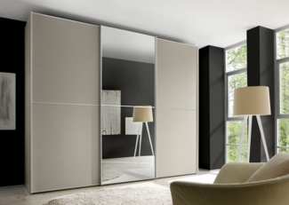 STAUD Schwebetürenschrank Sinfonie Plus, edles Design in hochwertiger Qualität, Made in Germany Mit Spiegeltüre und vier verschiedenen Ausstattungsvarianten
