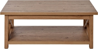 Jahnke Couchtisch CHALET COFFEE (1-St), Couchtisch, Kaffetisch, mit Ablageboden, Landhausstil, X-Design