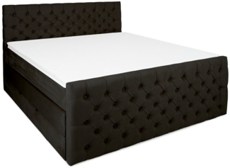 wonello Boxspringbett Victoria, mit Bettkasten, Matratzen und wonello premium Topper - edler Samt