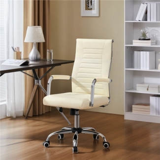 Yaheetech Bürostuhl, Schreibtischstuhl mit verstellbarer Rückenlehne Computerstuhl