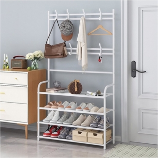 HTI-Living Garderobe Multifunktionale Garderobe mit Schuhregal (Stück, 1 St, 1 Garderobe ohne Dekoration), Kleiderständer Kleiderhaken