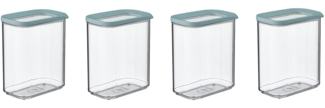 Mepal 4-teiliges Set Vorratsdosen mit Deckel - Lebensmittelbehälter Rechteckige - Küchenorganizer aus Kunststoff - Vorratsbehälter Luftdicht - 4 x 1500 ml - Nordic Green