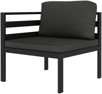 vidaXL 3-tlg. Garten-Lounge-Set mit Kissen Aluminium Anthrazit 49237