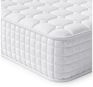 Taschenfederkernmatratze Federkernmatratze 24cm hoch H3 Kaltschaummatratze Weiß TT1, Vesgantti, Öko-Tex Standard, 7-Zonen, Orthopädisch