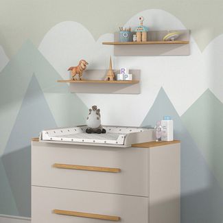 Wandregal Malia Cashmere/Eiche 70 x 20 cm Vitalispa