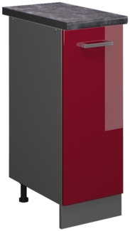 Apothekerschrank R-Line Rot Hochglanz 30 cm , AP Anthrazit Vicco