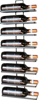 Weinregal aus Metall in Schwarz für die Wandmontage 4-Wine 2er Set erweiterbar Flaschenständer Flaschenregal Flaschenhalter