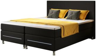 Boxspringbett Simple 120x200 H3 Schwarz