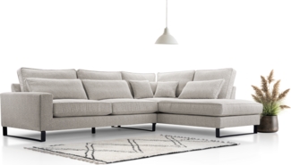 AX LIVING Kommode Modern Irelis 156 cm Grau Schwarz Griffe