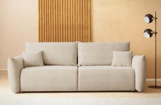 INOSIGN 3-Sitzer MAVAS Schlafsofa mit Bettkasten, ca. 240/108cm (Liegefläche 212/145 cm), Cord, Chenille, Struktur