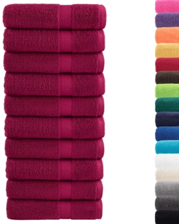 vidaXL Premium-Handtücher SOLUND 10 Stk. Bordeaux 50x100 cm 600 g/m² 137211