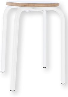 Hocker Paris, stapelbar, Weiß