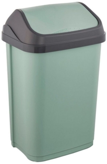 keeeper Mülleimer mit Schwingdeckel, 25 l, 33,5 x 25,5 x 53,5 cm, Swantje, Grün (Nordic Green)
