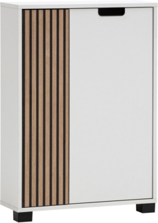 Schildmeyer Midischrank Ryker Highboard, Breite 59 cm (1-St) Tür links in Akustik-Optik - Breite: 19,5 cm, rechts: 36,1 cm