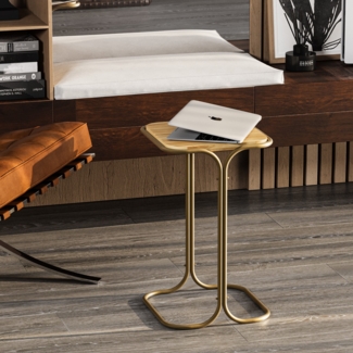 Couchtisch, 'SHB-001', 52 x 30 x 30, Gold, Natürlich