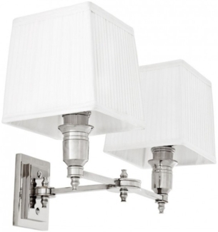 Casa Padrino Luxus Wandleuchte Nickel - Luxus Leuchte