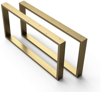 sossai® Tischgestell Couchtischkufen 50-80cm x 40cm in Gold (2-St)