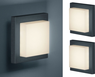 LED Außenwandlampe / Deckenleuchte im 2er Set Anthrazit - Außenbeleuchtung Haus