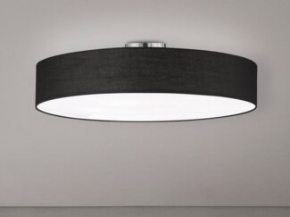 TRIO Leuchten LED Deckenleuchte, LED wechselbar, Warmweiß, Groß-e Lampe über-n Esstisch Designerlampen Treppenhaus Schwarz, Ø65cm