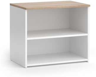 Lowboard Wido Weiß/Sonoma 60 x 50 cm mit 2 Fächern Vicco