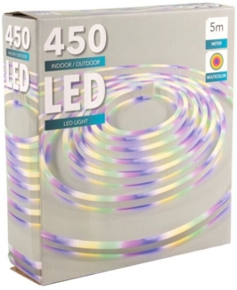 Spetebo LED-Lichterschlauch LED Lichtschlauch multicolor - 5 m / 450 LED, 450-flammig, beleuchteter Lichterschlauch für Drinnen und Draußen