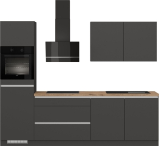 IMPULS KÜCHEN Küchenzeile "Dublin", Ausrichtung wählbar, Schubkästen mit Soft-Close, vormontiert, wahlweise mit E-Geräten, mit Vollauszug, Breite 280 cm