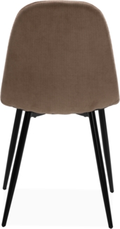 Finori Anya 70A Stuhl, Cord braun / schwarz | Esszimmerstuhl für Esszimmer | Maß: B x H x T ca. 43 x 83 x 50 cm | Esszimmerstuhl mit Stoffbezug aus Cord und Metallgestell