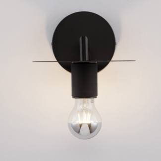 Nova Luce 9501232 ROYAL Wandleuchte mit Schirm Schwarz E27