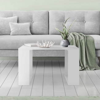 ML-DESIGN Couchtisch Wohnzimmertisch im modernen Stil, Kaffeetisch für Wohnzimmer oder Büro, Quadratischer Beistelltisch Sofatisch Kufenbeine Tisch 65x40 cm
