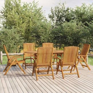 vidaXL 7-tlg. Garten-Essgruppe Massivholz Teak 3154919