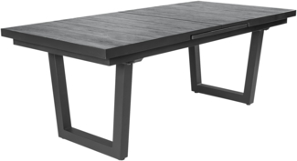 Gartentisch Nizza Ausziehtisch mit Synchronauszug 200/260 x 100 x 75 cm V-Fuß Keramik Anthrazit