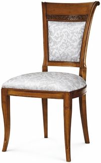 Casa Padrino Luxus Barock Esszimmer Stuhl Silber / Weiß / Braun H. 97,5 cm - Made in Italy