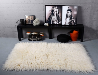 THEKO Wollteppich Flokati XXL, rechteckig, Höhe: 100 mm, original griechischer Flokati, Hochflor, Uni-Farben, reine Wolle