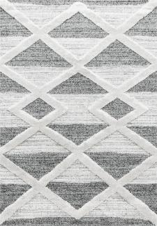 Hochflor Teppich Pepe Läufer - 80x150 cm - Grau