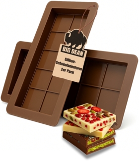 2er-Set Schokoladenform Silikon - tiefe Schokoladenform für kreative Tafeln, Proteinriegel & DIY Geschenke - Dubai Schokolade Form, hitzebeständig lebensmittelecht & spülmaschinenfest