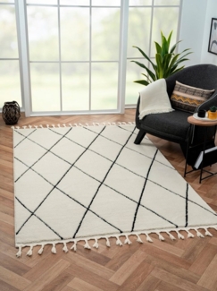 Myflair Möbel & Accessoires Hochflor-Teppich Moroccan Diamond, rechteckig, Höhe: 24 mm, modern, marokkanisches Design, Rauten Muster, weich durch Hochflor