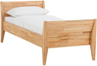 Dico Einzelbett Massivholz Komfortbett 450.00, Buche weiß lackiert 100x190 cm