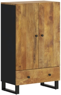 vidaXL Highboard mit Schublade 60x33x100 cm Massivholz Mango & Eisen 352936