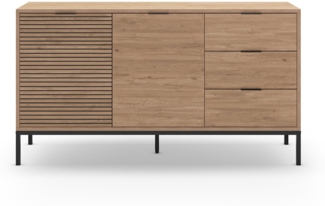 Calicosy Buffet 3 Türen und Metallfüße Ariel - L140 cm - Helles Holz