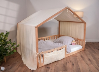 tiSsi Baldachin Musselin für Hausbetten 120-140x200 cm creme