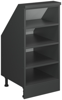 Küchenschrank für Dachschrägen R-Line Anthrazit 40 cm mit 4 Fächern Vicco