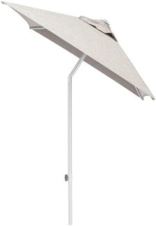 Kettler Easy-Push Sonnenschirm 150 x 210 cm | rechteckig | Aluminium Silber | 100% Polyester (ca. 220 g/m²) | Öffnung mit Schieber | Bezug hellgrau meliert